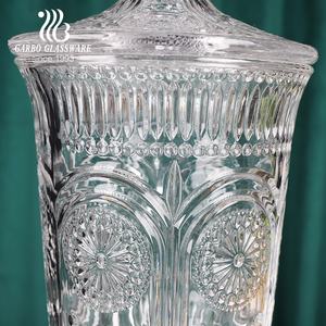 เครื่องจ่ายแก้ว2L ใสทรงดอกทานตะวันเครื่องจ่ายเครื่องดื่มและน้ำผลไม้ปราศจากการรั่วซึมขนาด2000มล. สำหรับเก็บอาหารและใช้ในบ้าน - Product Image 3