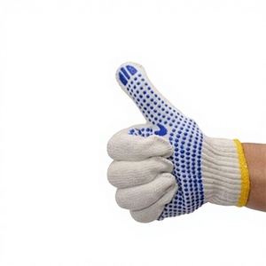 定宏型号644防滑点状塑料珠粘合耐磨棉纱工作手套 - Product Image 4