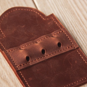 Custom Logo Genuine Leather Golf Tee Holder with Tag Golf Tees <b>Hook</b> to Bag Belt <b>Clip</b> Great Gift for Golf Lover - Product Image 4