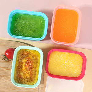 Sinh Thái Thân Thiện Tái Sử Dụng Đa Chức Năng 250Ml Súp <span class=keywords><strong>Ice</strong></span> Khuôn Súp Tủ Đông Container Cấp Thực Phẩm <span class=keywords><strong>Silicone</strong></span> Súp Tủ Đông Khay Với Nắp - Product Image 1