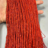 Perles de pierres précieuses mélangées en coquillages et os de corail rouge teint de 3 mm pour la fabrication de bijoux en vrac