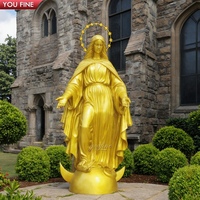 Statue de la Vierge Marie en bronze sacré grandeur nature pour jardin, site religieux, extérieur, fabrication sur mesure YOUFINE, à vendre