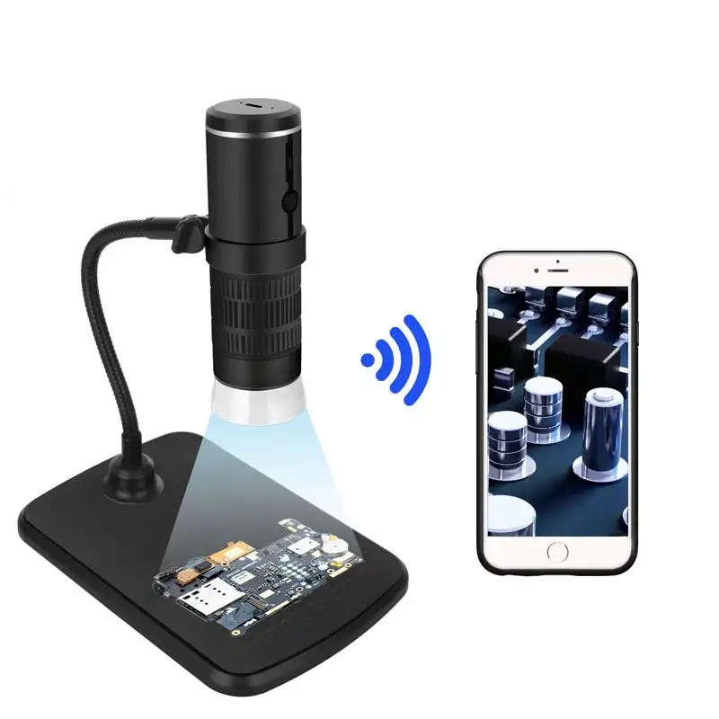 Wireless Wifi USB Digital Microscope Portable with 2MP,1080P HD,1000x Magnification and Mini Pocket Rechargeable Kids Microscope