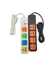 Multiprise de voyage universelle DENIXI en ABS ignifuge avec interrupteur et ports USB