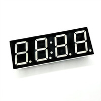 Afficheur LED Horloge 7 Segments 4 Chiffres 0,8 Pouce Couleur Blanche (Puce Inversée) Houkem-8041-A/BW 12 Broches pour Affichage de l'Heure