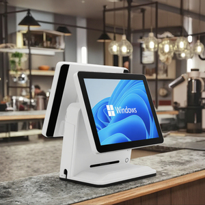 Màn hình kép 15 inch thức ăn nhanh <span class=keywords><strong>POS</strong></span> Tiền mặt đăng ký cảm ứng duy nhất Beauty Salon hệ thống dịch vụ giá rẻ <span class=keywords><strong>POS</strong></span> thiết bị - Product Image 2