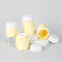 Pots cosmétiques en PET couleur pastel avec couvercle dôme rond, vides, pour crème visage, masque, beurre corporel, emballage de soins de la peau, pots OEM