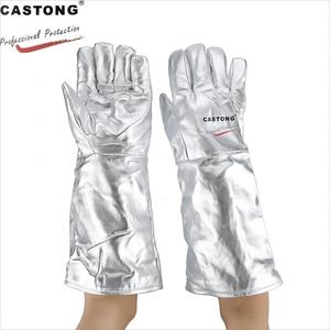 Gants de Travail de Sécurité Aluminisés de Protection Contre la Chaleur de 45 CM de Long, Résistant à une Chaleur Radiante de 1000 Degrés Celsius, Couleur Aluminium Brillant - Product Image 2