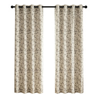 Rideaux occultants en polyester à imprimé fleurs de pêcher pastorale - Isolation thermique et blocage de la lumière pour chambre et salon