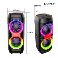 Système de microphone karaoké KTV 4 pouces 10W avec lumières LED RGB, lecteur de carte TF et radio FM pour fêtes et chant en famille