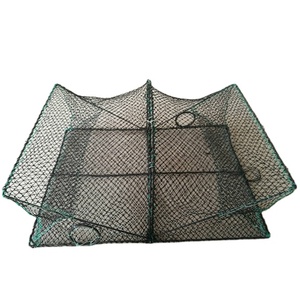 <strong>Square</strong> <strong>Foldable</strong> HDPE <strong>Crab</strong> &amp; Shrimp Trap <strong>Net</strong> with 0.32mm-5mm Thickness for Lobster and <strong>Crab</strong> Fishing - Product Image 1