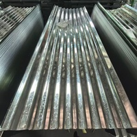 Tôle de Toiture Métallique Ondulée Galvanisée Anti-Corrosion, Plaque d'Acier Ondulée Revêtue de Zinc, Matériaux de Construction en Gros
