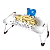 Table pliante compacte 2025 pour ordinateur portable, petite table de lit pour dortoir, table paresseuse, bureau d'ordinateur en MDF avec cadre métallique, directement du fabricant, convient aux ordinateurs portables jusqu'à 17 pouces
