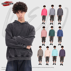 Sudadera con Capucha Vintage de Algodón 100% de 430G, Estilo Americano, Casual, para Hombre, Lavada, para Invierno - Product Image 3