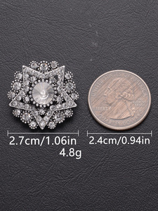 Nhà Máy Trực Tiếp Tùy Chỉnh Hollow-out Đầy Đủ Rhinestone Kim Loại Nút Cho Thời Trang Hàng May Mặc 12-30Mm - Product Image 5