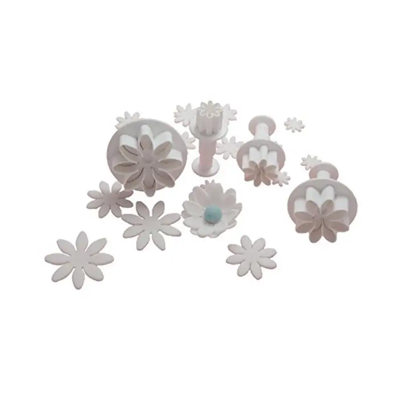 Lixsun 4Pcs Set Cake Decorating Tools And Accessories Daisy Plunger Flower Cutter In Fondant Supplies Cutting Set