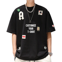 T-shirts personnalisés pour hommes, surdimensionnés, style décontracté chic, en coton 100% écologique, 240g, respirants, imprimés en sérigraphie, tricotés.