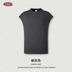 <span class=keywords><strong>2023</strong></span> nouveautés sans manches 305g gilet débardeurs unisexe Couple être prospéré été 100% coton évider lâche rue t-shirts - Product Image 2