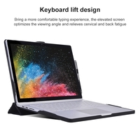 Housse de protection pour ordinateur portable pliable en cuir pour Microsoft Surface Book 13.5 pouces i7 / i5
