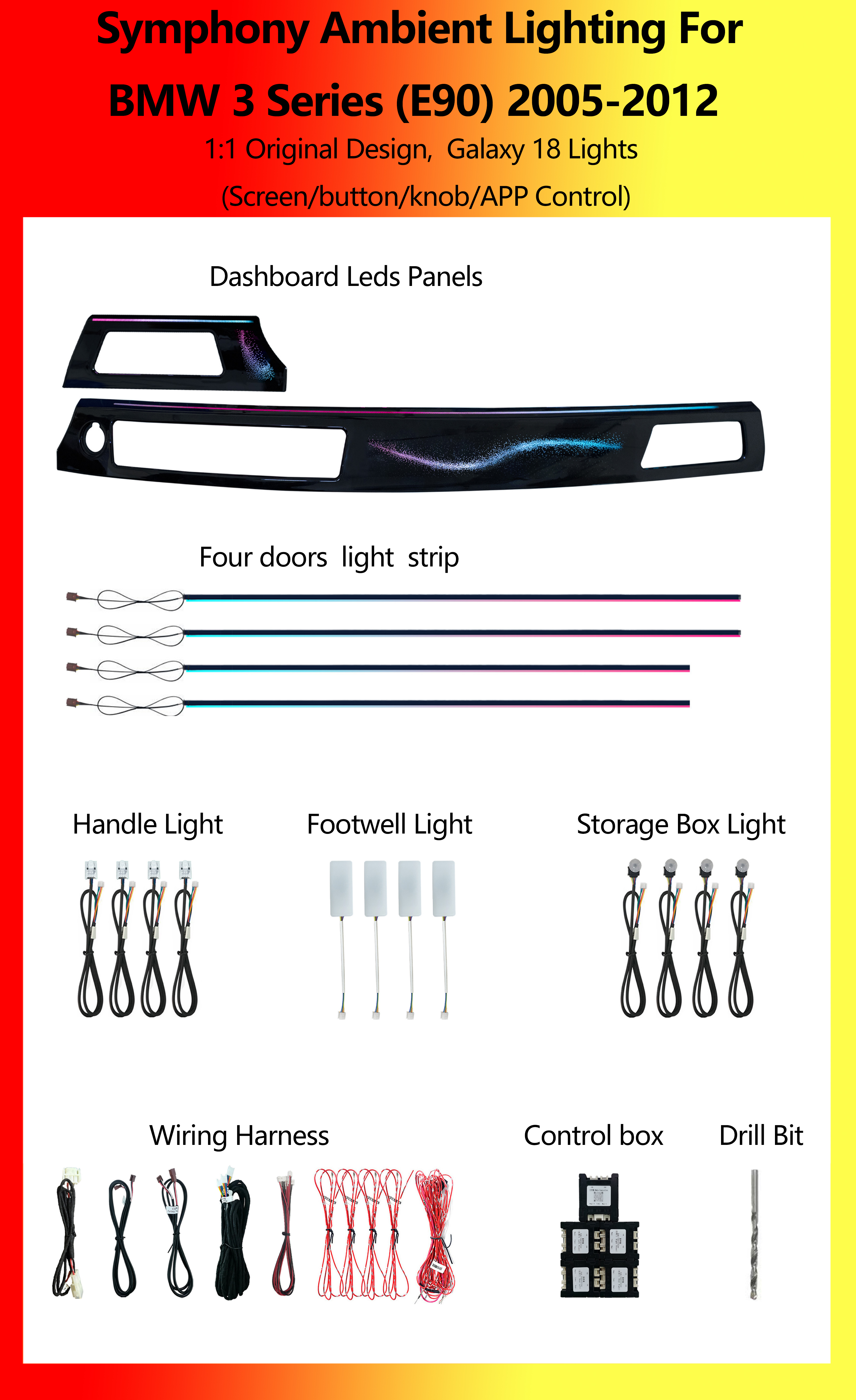BMW 3 Series (E90)Galaxy Symphony 18 Lights