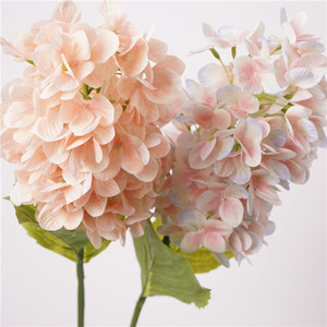 Flor de Hortensia Artificial Realista de Primera Calidad, Tallo de Hortensia de Seda con Tacto Suave 3D en Blanco, <span class=keywords><strong>Rosa</strong></span> y Morado para Accesorios de Fotografía - Product Image 1
