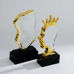 Honor of crystal 3D Premio de trofeo grabado con láser Grabado de placas de cristal Premios para regalo de negocios