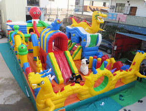 Parque Acuático Inflable Flotante Grande para Exteriores, Certificado, Piscina de Juegos, Marca SHEZHILE, PVC, Fábrica de Guangzhou - Product Image 5