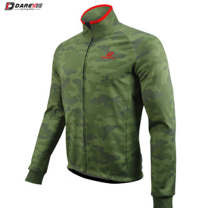 Veste de cyclisme Darevie coupe-vent/chaude, veste thermique d'hiver pour hommes, <span class=keywords><strong>polaire</strong></span> personnalisée, <span class=keywords><strong>camouflage</strong></span> avec treillis teinté - Product Image 1