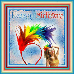 Trendy gekleurde veren fascinator haarband zwarte zwaan maskerade feestelijke kerst hoofdband accessoires voor feestdagen - Product Image 3