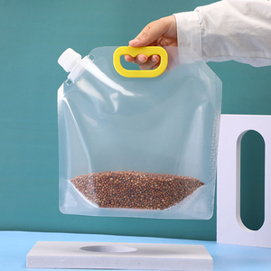 Sac de stockage et d'emballage pour céréales, anti-humidité et anti-insectes, sac scellé épaissi, conteneur portable pour aliments, riz et haricots, sac à bec verseur - Product Image 6