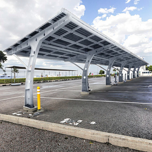 Sistema de cochera solar, toldo solar de acero galvanizado rentable, marco de cochera fotovoltaica de aleación de aluminio, cochera solar comercial - Product Image 1