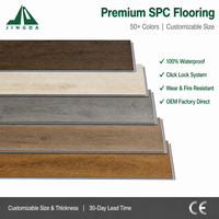 Wasserdichter 4mm SPC-Bodenbelag in Eichenholzoptik, Anpassbare Vinyl-Planken, SPC-Klick-Vinylboden für Innendekoration