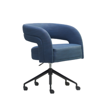 Chaise de bureau exécutive moderne de luxe léger, durable, avec revêtement en tissu et roulettes pivotantes, pour chambres d'hôtel et usage professionnel