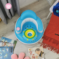 Chaise gonflable bleue et blanche de videur de culbuteur de PVC pour la chaise dinante pliable d'enfants de bébé avec le nouveau Offre Spéciale de conception de musique de sac