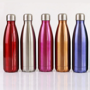 Stainless steel water bottle 500ml 750ml thermos cola shape vacuun flask water bottle - Product Image 5