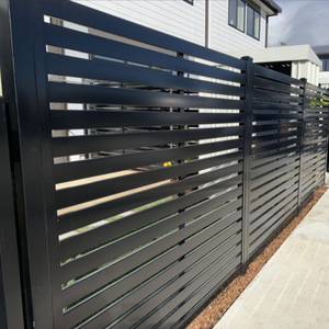 Panneau de clôture moderne en alliage d'aluminium - <span class=keywords><strong>Brise</strong></span>-<span class=keywords><strong>vue</strong></span> à lattes horizontales thermolaqué pour jardin extérieur, balcon et sécurité des limites - Product Image 4