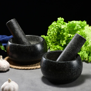 Stone Mortar And Pestle Garlic Press Manual Grinder Durable Herb Spice Tool Shandong Origin Hand Wash Only - Product Image 3