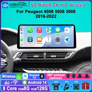 <span class=keywords><strong>Autoradio</strong></span> Android 12,9 pouces pour Peugeot 4008 <span class=keywords><strong>5008</strong></span> 3008 2016-2022 Carplay Android Auto Lecteur multimédia stéréo <span class=keywords><strong>GPS</strong></span> Navi 2Din Tactile - Product Image 2
