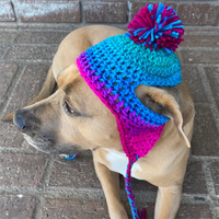 Chapeau pour animaux de compagnie en coton fait main au crochet, style Rasta, drôle, pour fête d'Halloween, bonnet tricoté mignon, accessoire de festival pour chien et chat, personnalisable