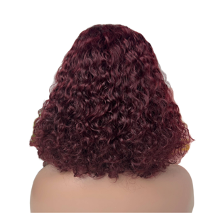 วิกผมบ๊อบแบบลูกไม้ด้านหน้า 13x4 HD ลอนลึกแบบ Deep Water Wave <span class=keywords><strong>ผม</strong></span>แท้ 100% วิกผมบ๊อบสั้นแบบลูกไม้ด้านหน้า 10 นิ้ว วิกผมบ๊อบแบบลูกไม้ด้านหน้าโปร่งใส - Product Image 1