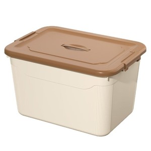Cream Colored <b>Storage</b> Box Thickened Large Capacity Rectangle <b>Clothes</b> Organizer For Bedroom Dormitory Household Use - Product Image 5