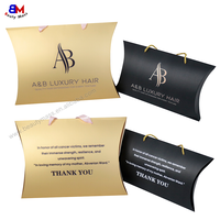 Boîtes d'emballage personnalisées en gros avec logo pour extensions de cheveux humains et perruques, avec poignée