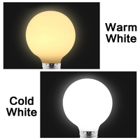 G80 G95 G125 Lampe LED en verre laiteux 4W 6W 110V 220V 2200K-6000K Corps PC en aluminium blanc froid/chaud E26/E11 Base pour usage résidentiel