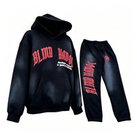 Ensemble de sweats à capuche rétro pour hommes, style rétro, hiver, unisexe, en velours côtelé épais, ensemble de vêtements de sport en coton respirant, logo personnalisé