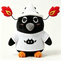 Peluche de Cuervo Personalizado, Mascota de Peluche de Moda, Juguete Decorativo de Alta Calidad, Regalo de Halloween, Animal de Peluche para Amigos