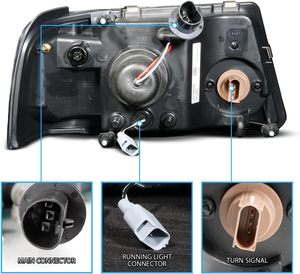 Ensemble de phares à LED pour Ford Ranger 2001-2011, camionnette, boîtier noir, remplacement des feux de jour DRL, paire - Product Image 5