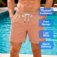 Shorts de bain personnalisés pour hommes, à la mode, avec cordon de serrage, séchage rapide, respirants, pour la plage et le surf