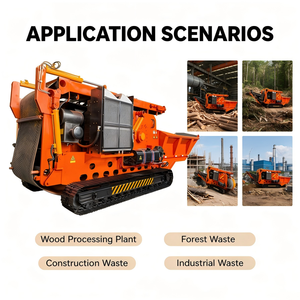 Trituratore Universale per Tronchi di Legno a Cingoli, Motore Diesel da 75 CV, Alimentazione a Piastre a Catena per Triturazione di <span class=keywords><strong>Foglie</strong></span> di Palma - Product Image 3