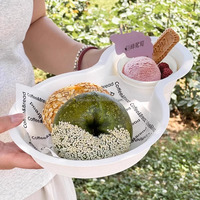 Plateau en papier jetable et biodégradable - Parfait pour la livraison de nourriture et de boissons, emballage en papier