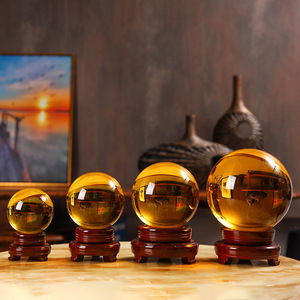 Ensemble d'ornements en boule de cristal K9, sphère en verre colorée avec gravure interne, décoration d'intérieur, cadeau artisanal - Product Image 2